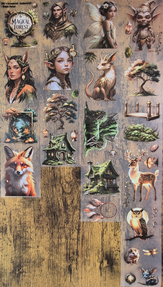 PET Tape Stickerband 4er Set Fantasy Bundle 7cm x 1,50m