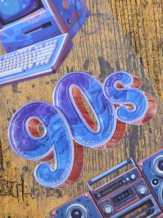 PET Tape Stickerband 90er Jahre 7cm x 1,50m