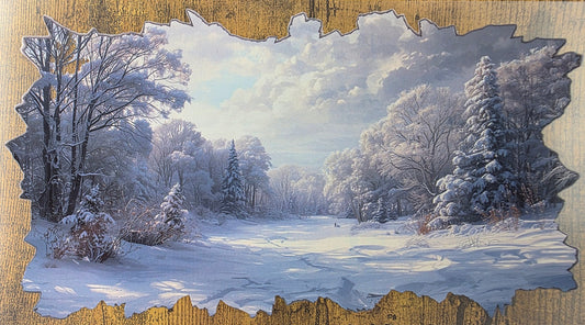 PET Tape XL Stickerband Winterlandschaft 12cm x 1,50m