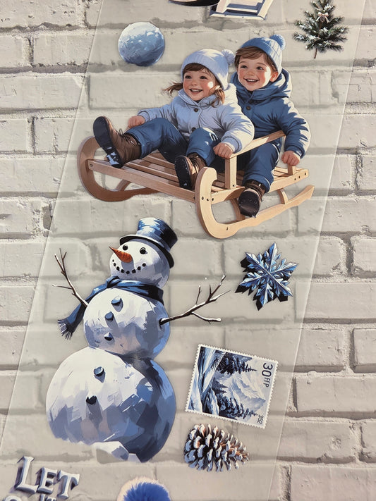 PET Tape Stickerband Winterwunderland / Winter Wonder Land 7cm x 1,50m