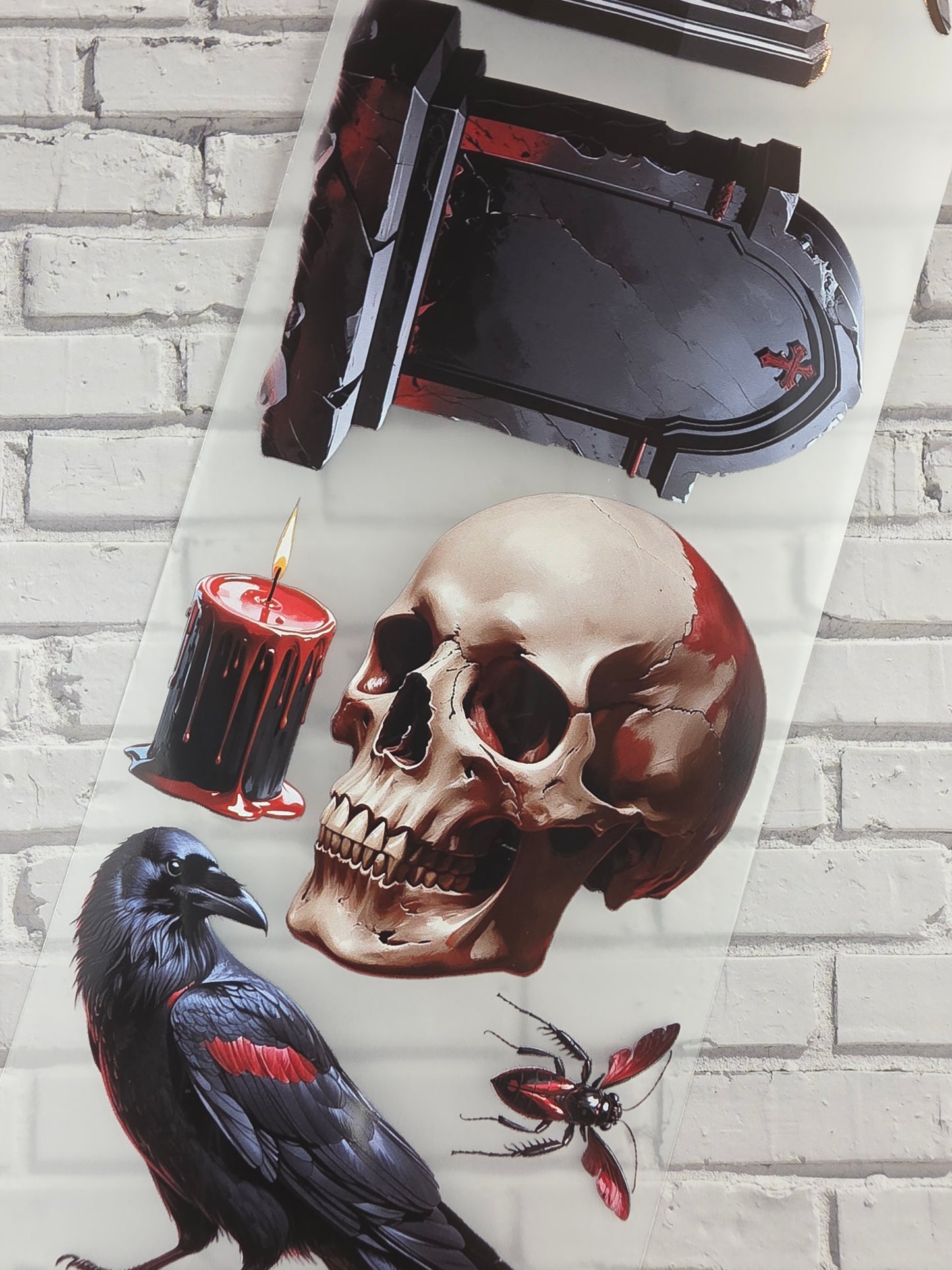 PET Tape Stickerband 2er Set Halloween & Gothic Bundle 7cm x 1,50m