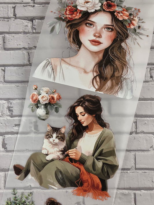 PET Tape 3D Stickerband Cottage Core Ladies 7cm x 1,50m