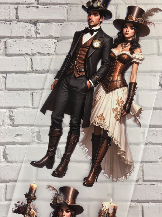 PET Tape Stickerband Steampunk Wild West Wedding 7cm x 1,50m