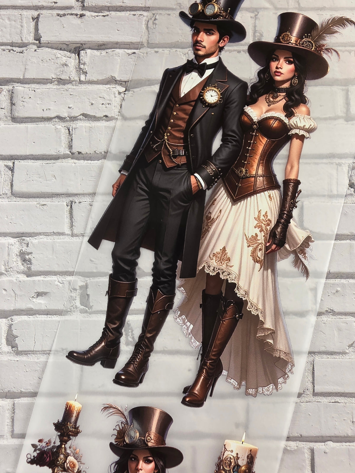PET Tape Stickerband Steampunk Wild West Wedding 7cm x 1,50m
