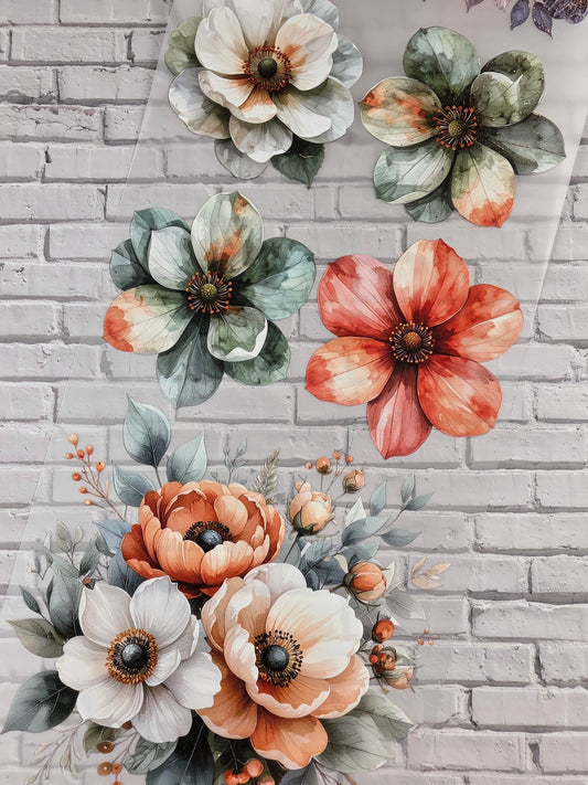 PET Tape XL 3D Stickerband Flowers 12cm x 1,50m