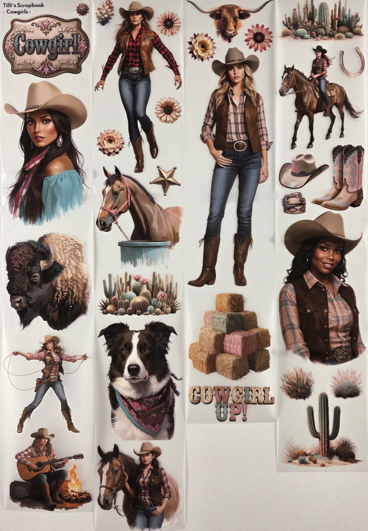 PET Tape Stickerband Cowgirl 7cm x 1,50m