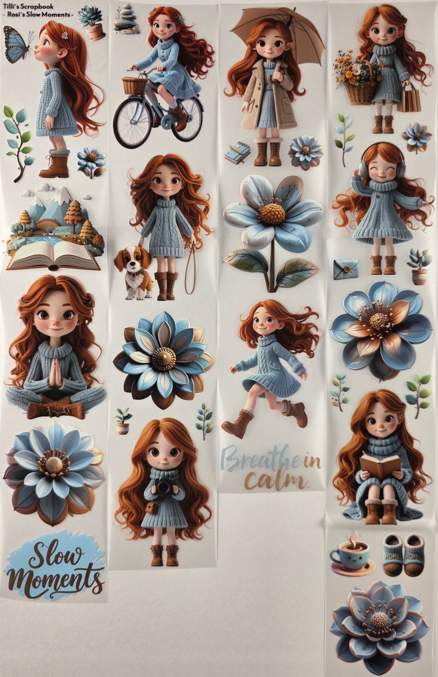 PET Tape 3D Stickerband Rosi´s Slow Moments 7cm x 1,50m