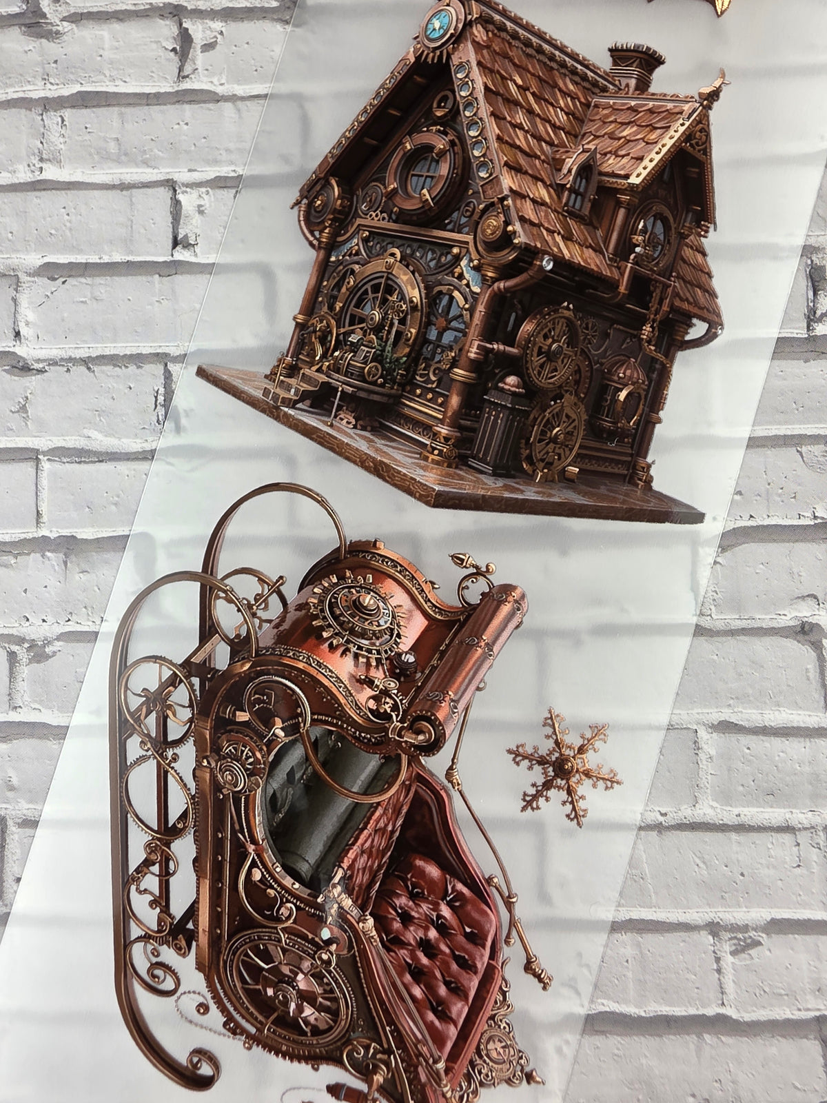 PET Tape Stickerband Steampunk Weihnachten 7cm x 1,50m