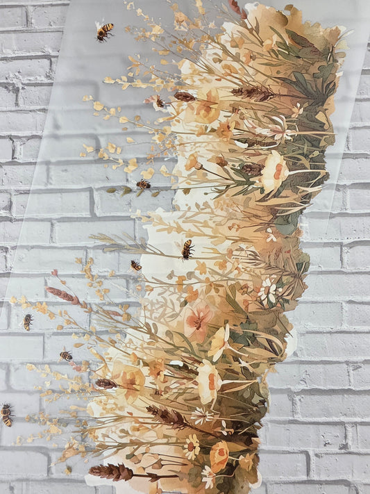 PET Tape XL 3D Stickerband Yellow spring backgrounds 12cm x 1,50m