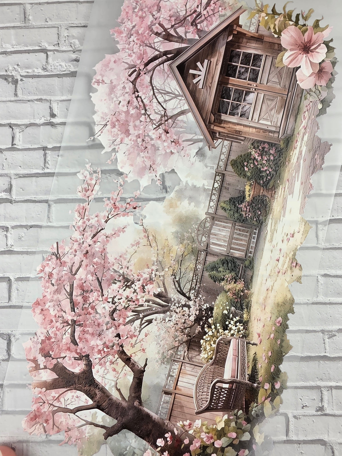 XL PET Tape 3D Stickerband Cherry Blossom 12cm x 1,50m