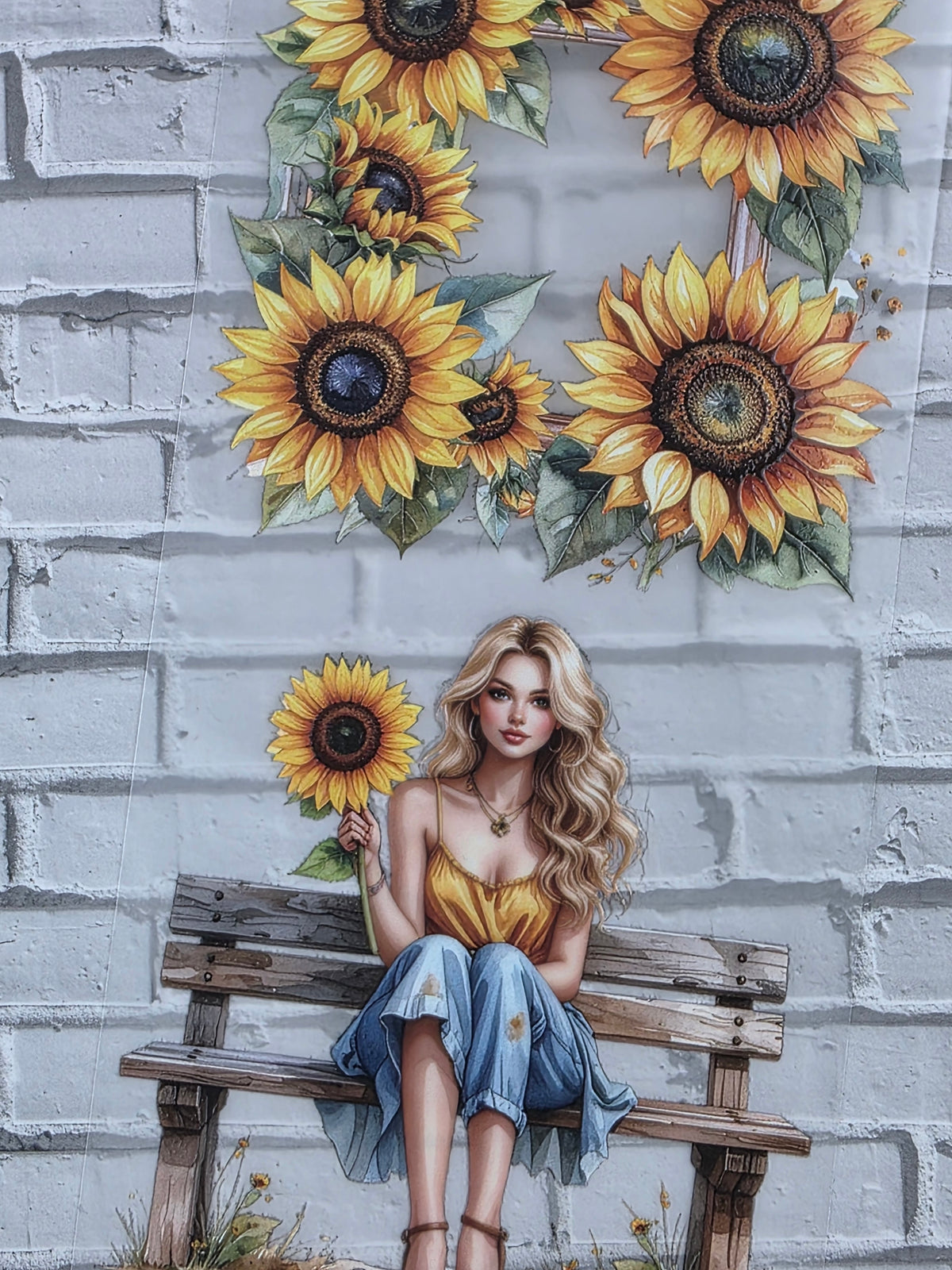 PET Tape 3D Stickerband Sunflower 7cm x 1,50m