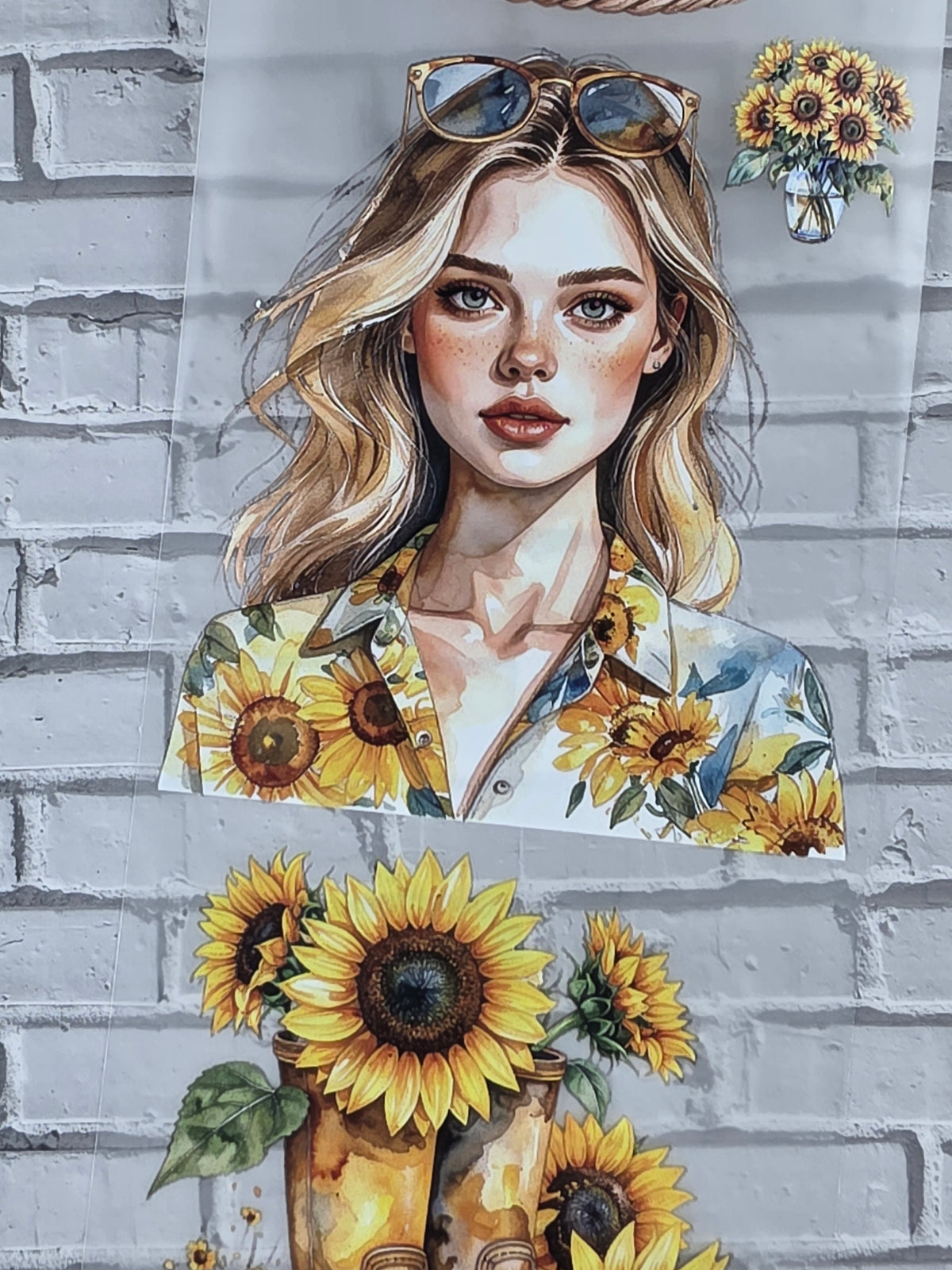 PET Tape 3D Stickerband Sunflower 7cm x 1,50m