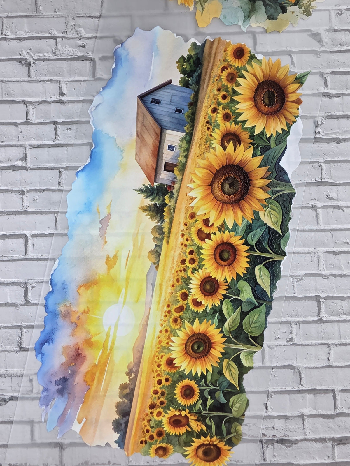 PET Tape XL 3D Stickerband Sunflower backgrounds 12cm x 1,50m