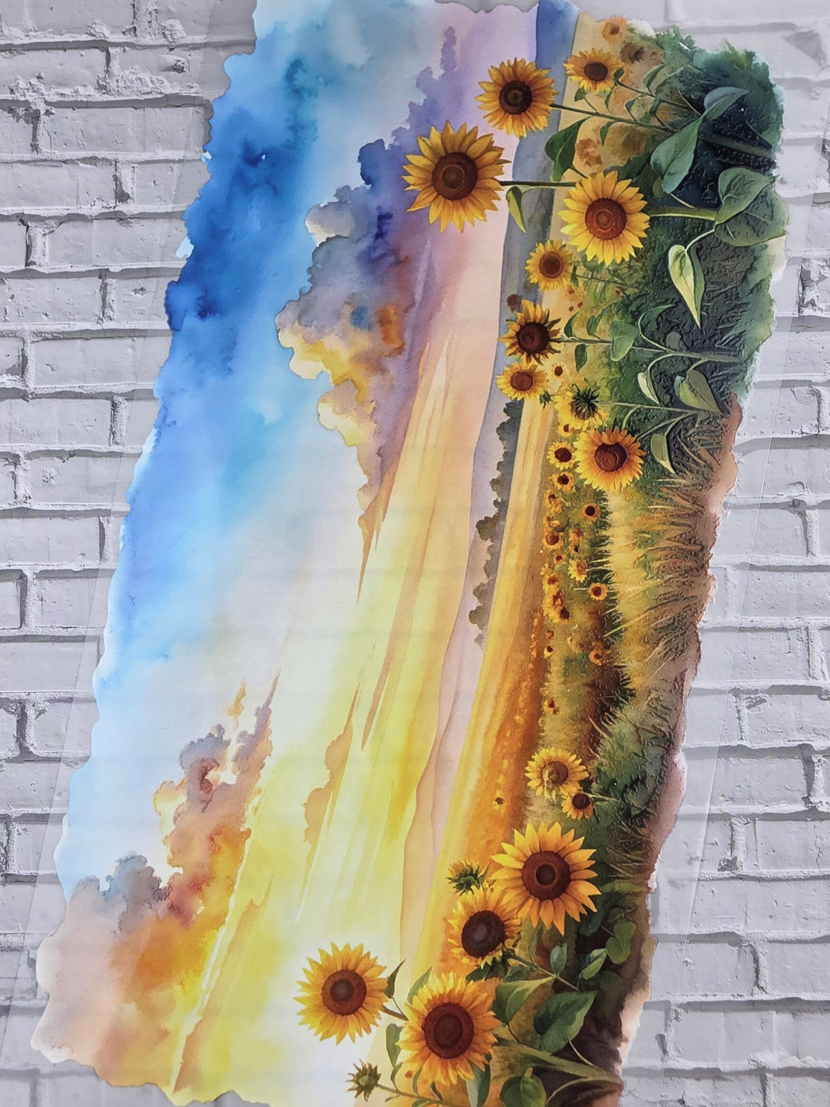 PET Tape XL 3D Stickerband Sunflower backgrounds 12cm x 1,50m