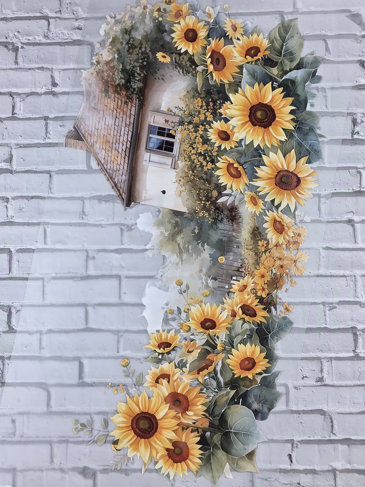 PET Tape XL 3D Stickerband Sunflower backgrounds 12cm x 1,50m