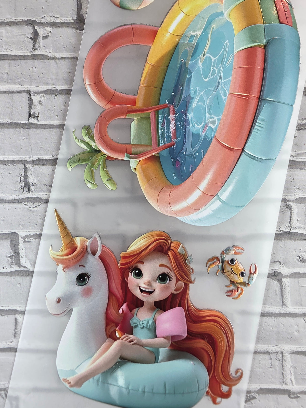 PET Tape 3D Stickerband Rosi´s bathing fun 7cm x 1,50m