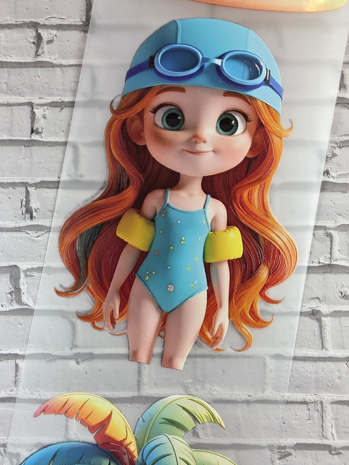 PET Tape 3D Stickerband Rosi´s bathing fun 7cm x 1,50m