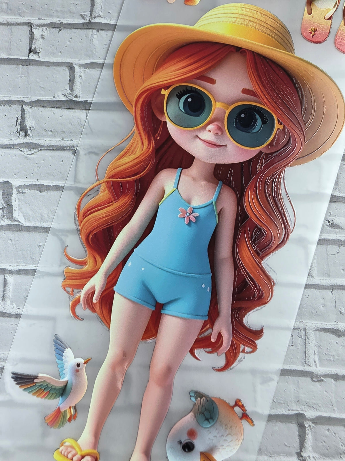 PET Tape 3D Stickerband Rosi´s bathing fun 7cm x 1,50m