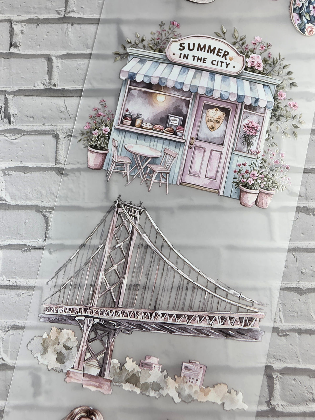 PET Tape 3D Stickerband Summer city 7cm x 1,50m