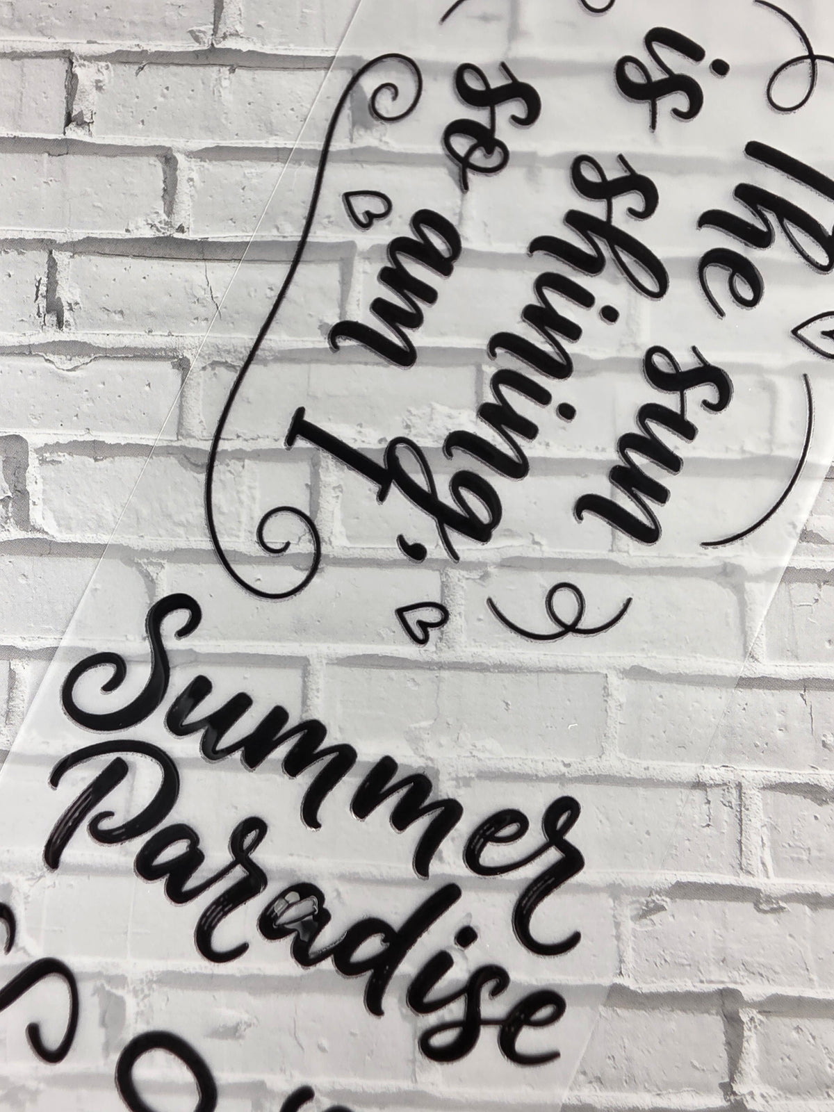 PET Tape 3D Stickerband Summer quotes 7cm x 1,50m