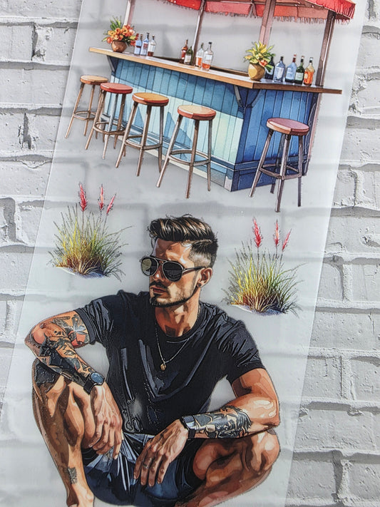 PET Tape 3D Stickerband Beach day 7cm x 1,50m