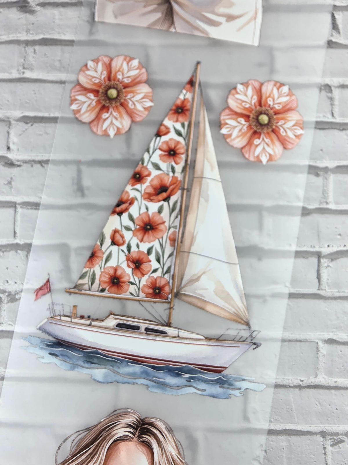 PET Tape 3D Stickerband Flowery summer 7cm x 1,50m