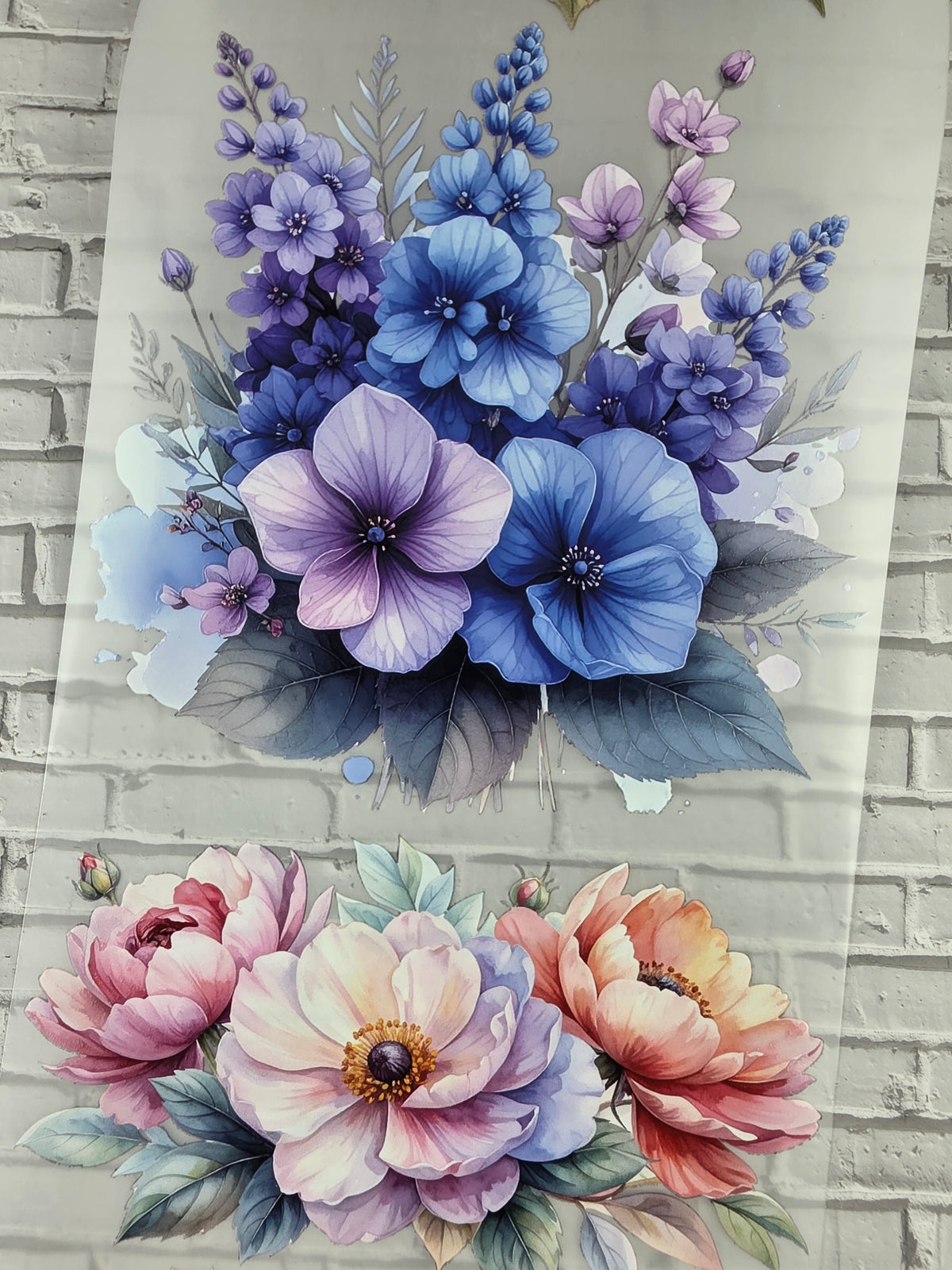 XL PET Tape 3D Stickerband Flowers summer colours 12cm x 1,50m