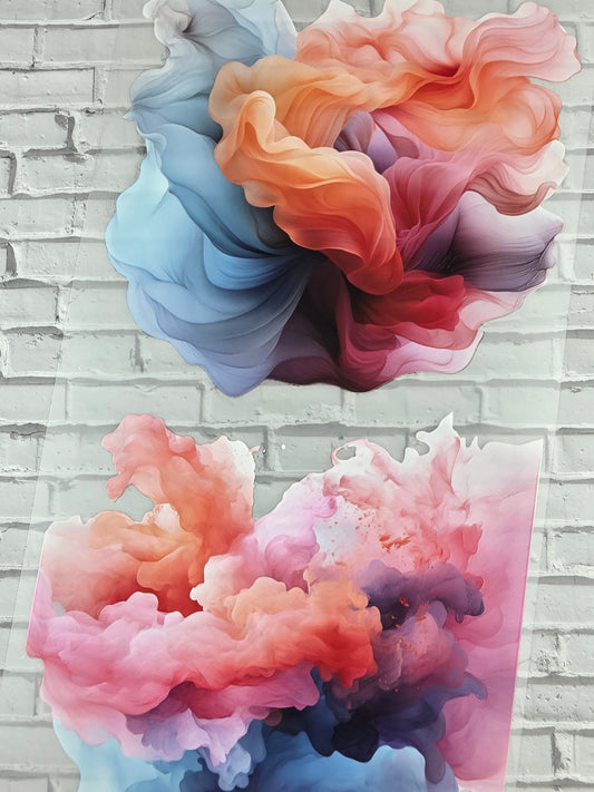 PET Tape XL 3D Stickerband Colourful smoke 12cm x 1,50m