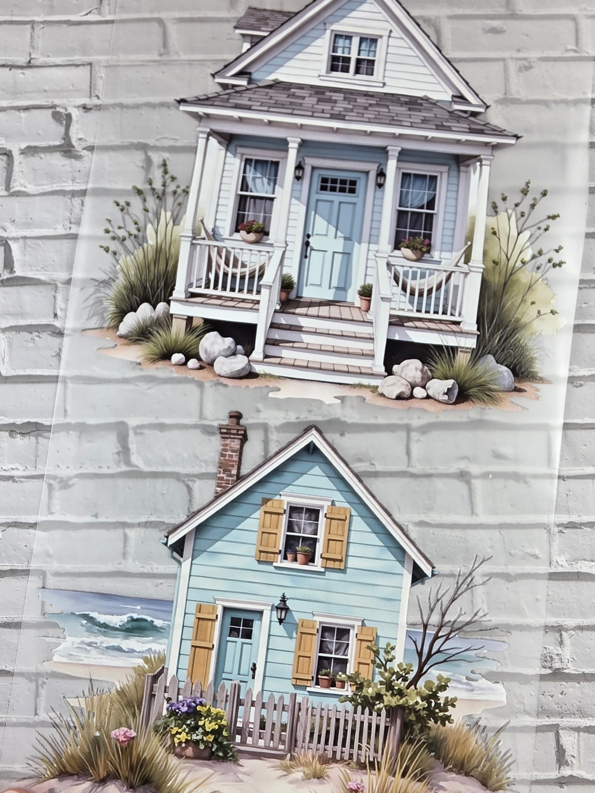 PET Tape XL 3D Stickerband Coastal cottages 12cm x 1,50m