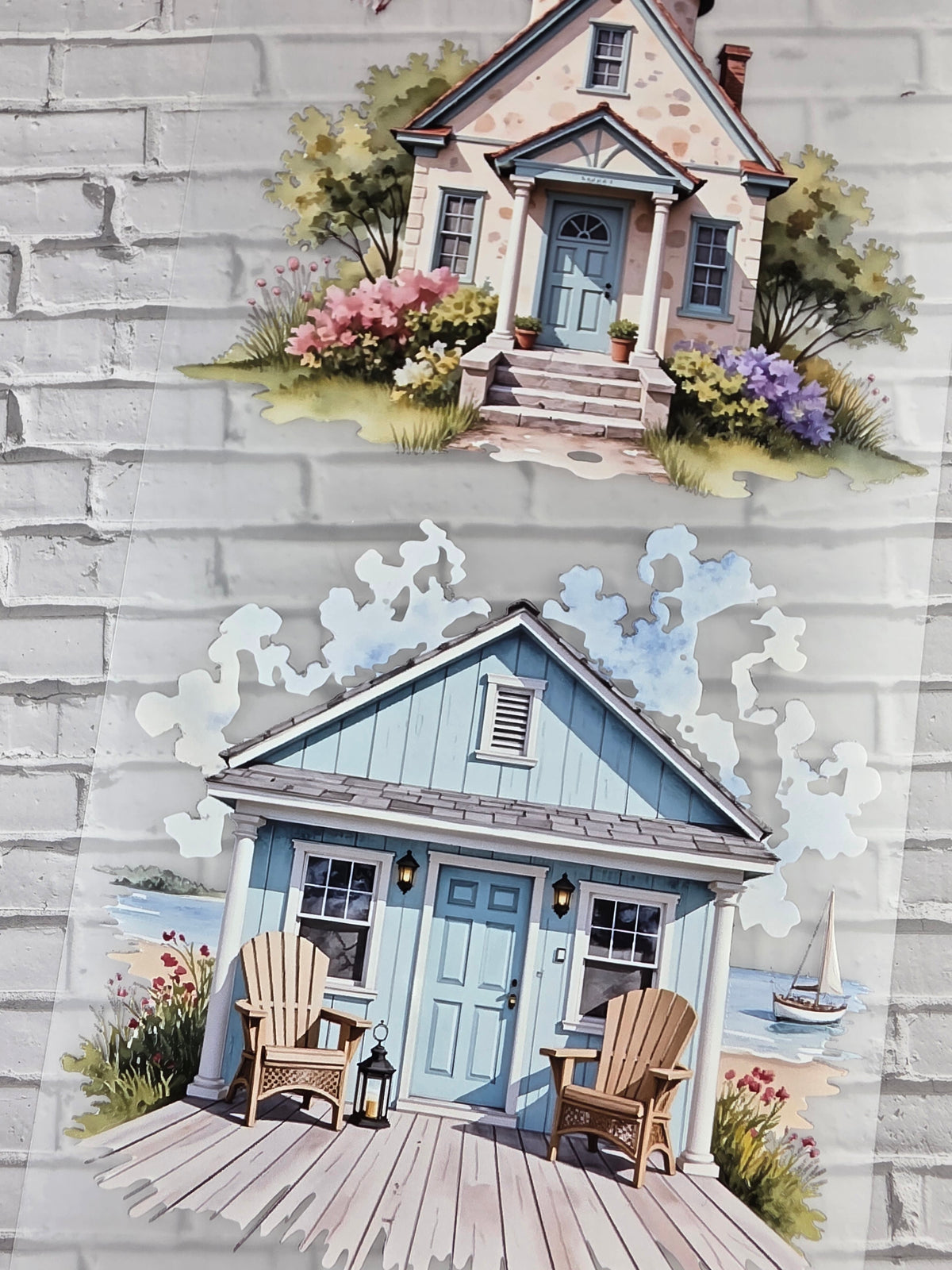 PET Tape XL 3D Stickerband Coastal cottages 12cm x 1,50m