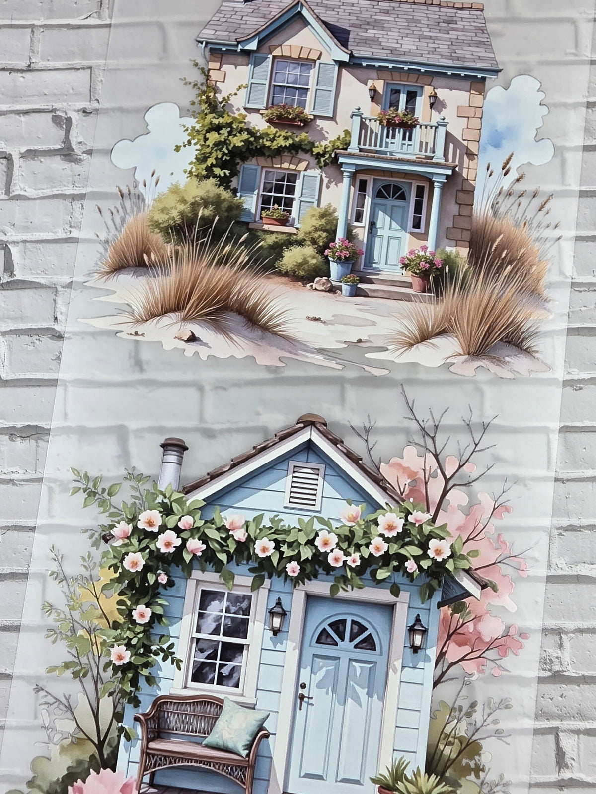 PET Tape XL 3D Stickerband Coastal cottages 12cm x 1,50m