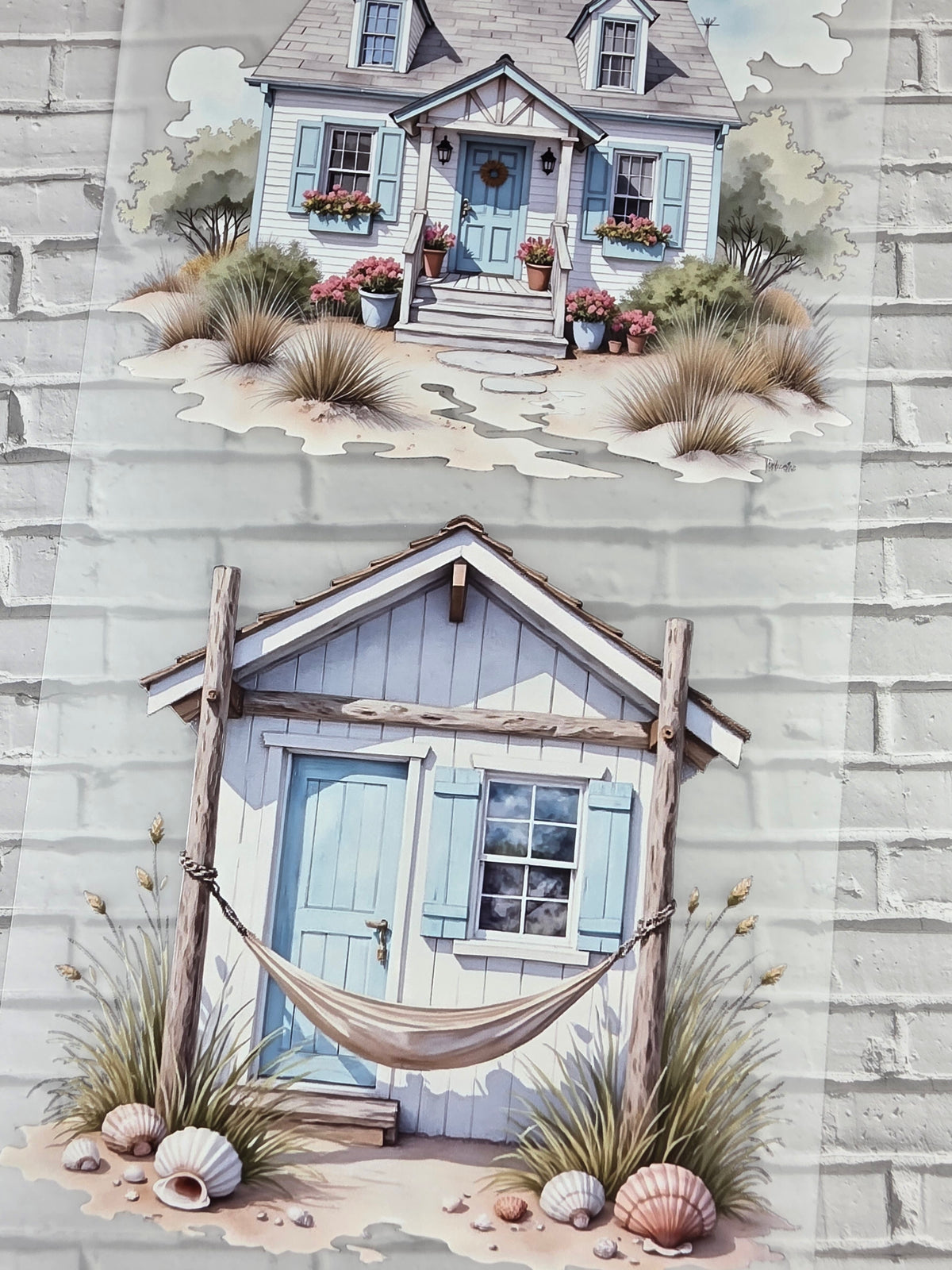 PET Tape XL 3D Stickerband Coastal cottages 12cm x 1,50m