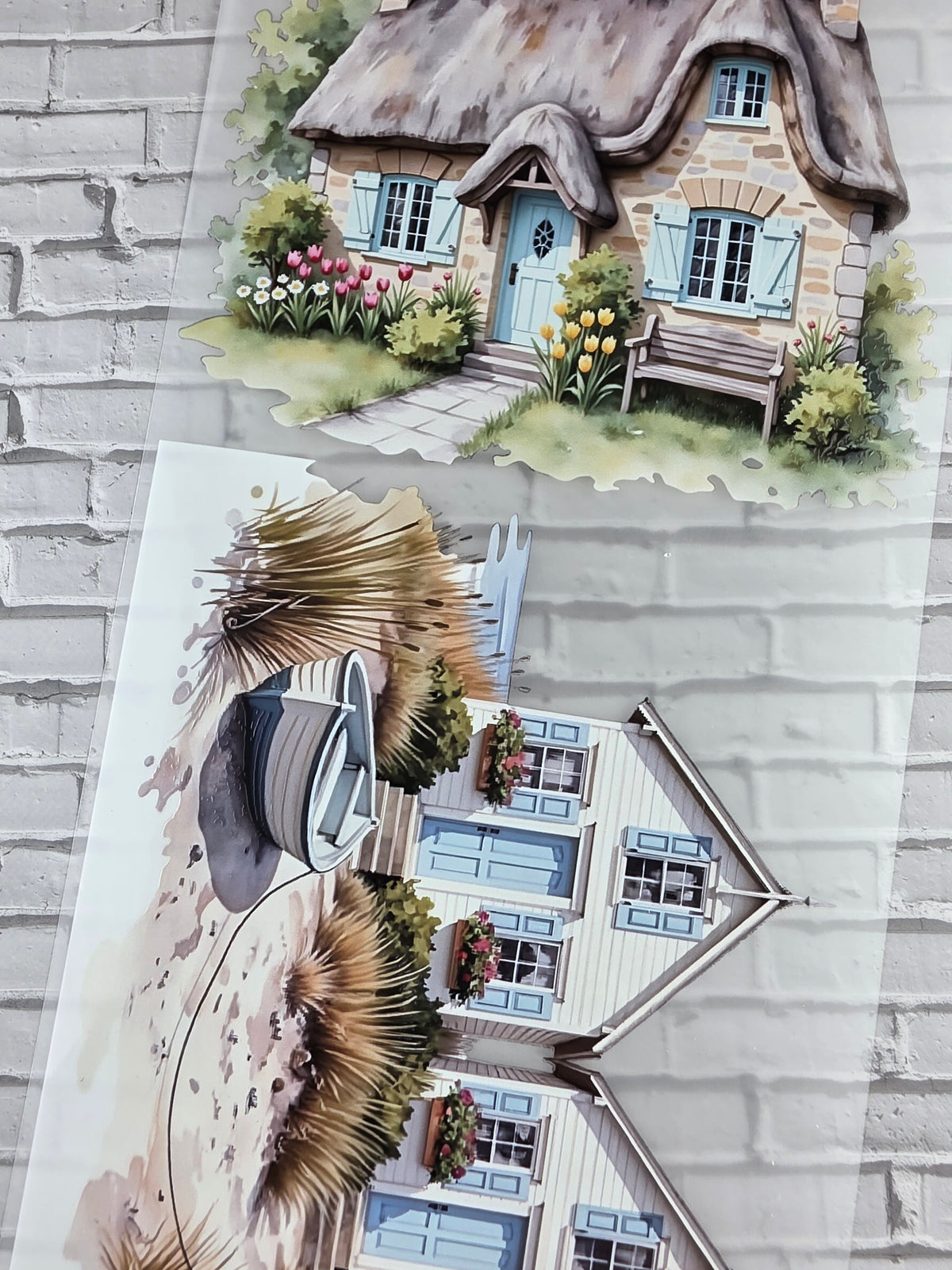 PET Tape XL 3D Stickerband Coastal cottages 12cm x 1,50m