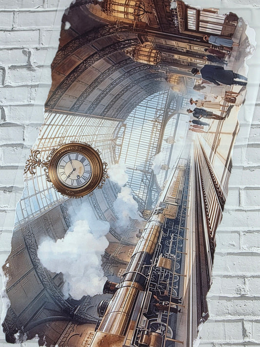 PET Tape XL 3D Stickerband Steampunk City 12cm x 1,50m