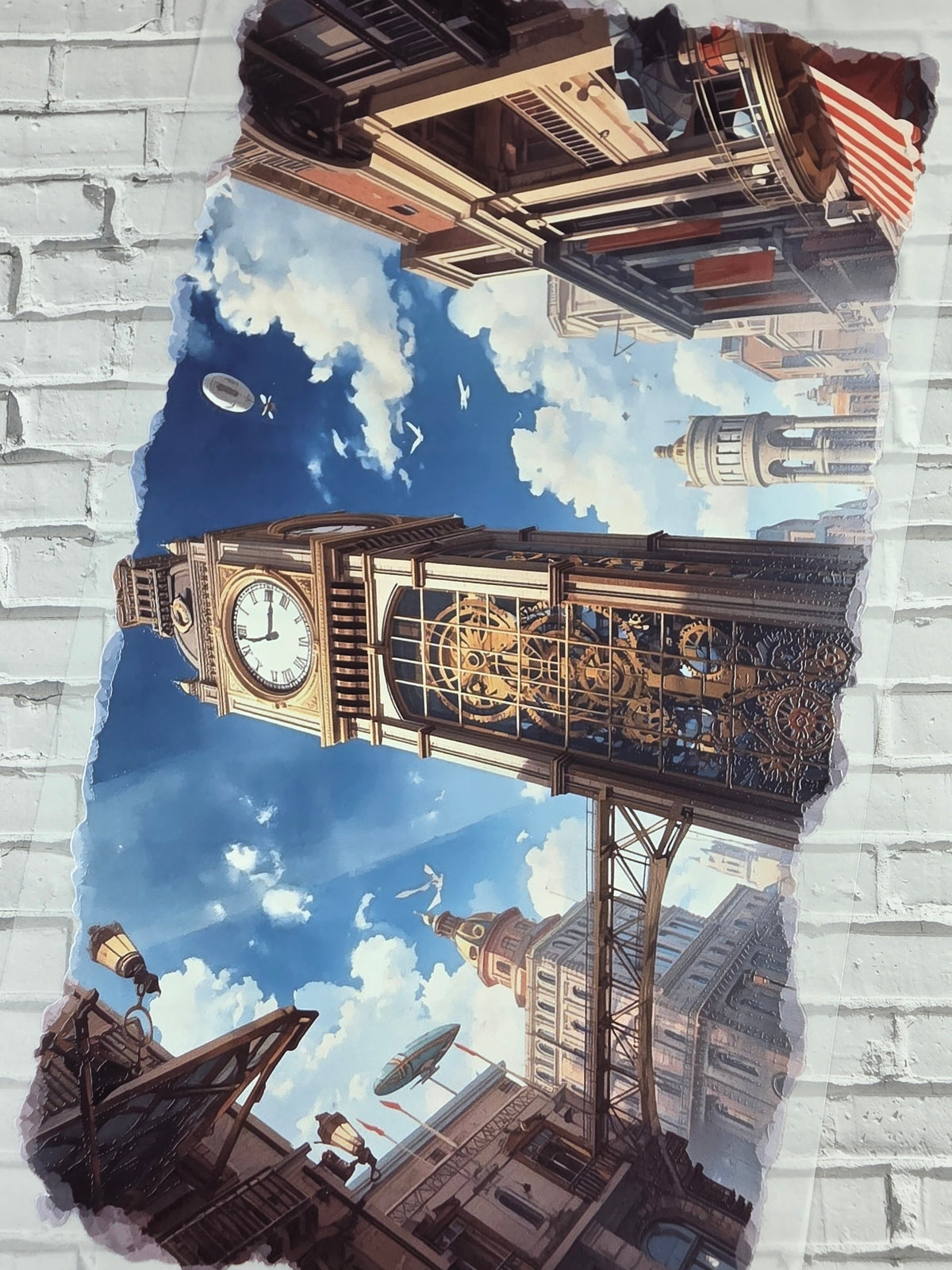 PET Tape XL 3D Stickerband Steampunk City 12cm x 1,50m