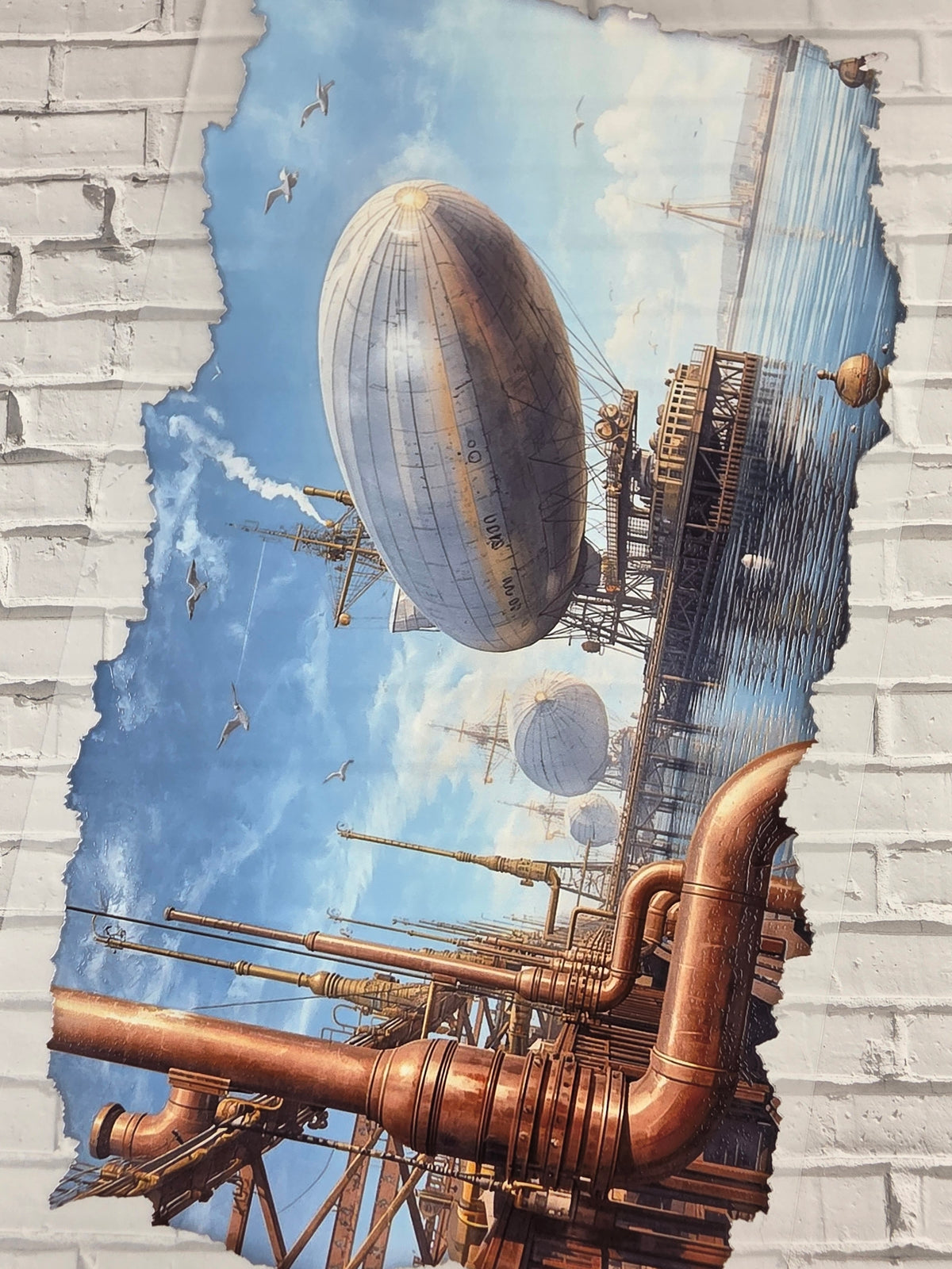 PET Tape XL 3D Stickerband Steampunk City 12cm x 1,50m