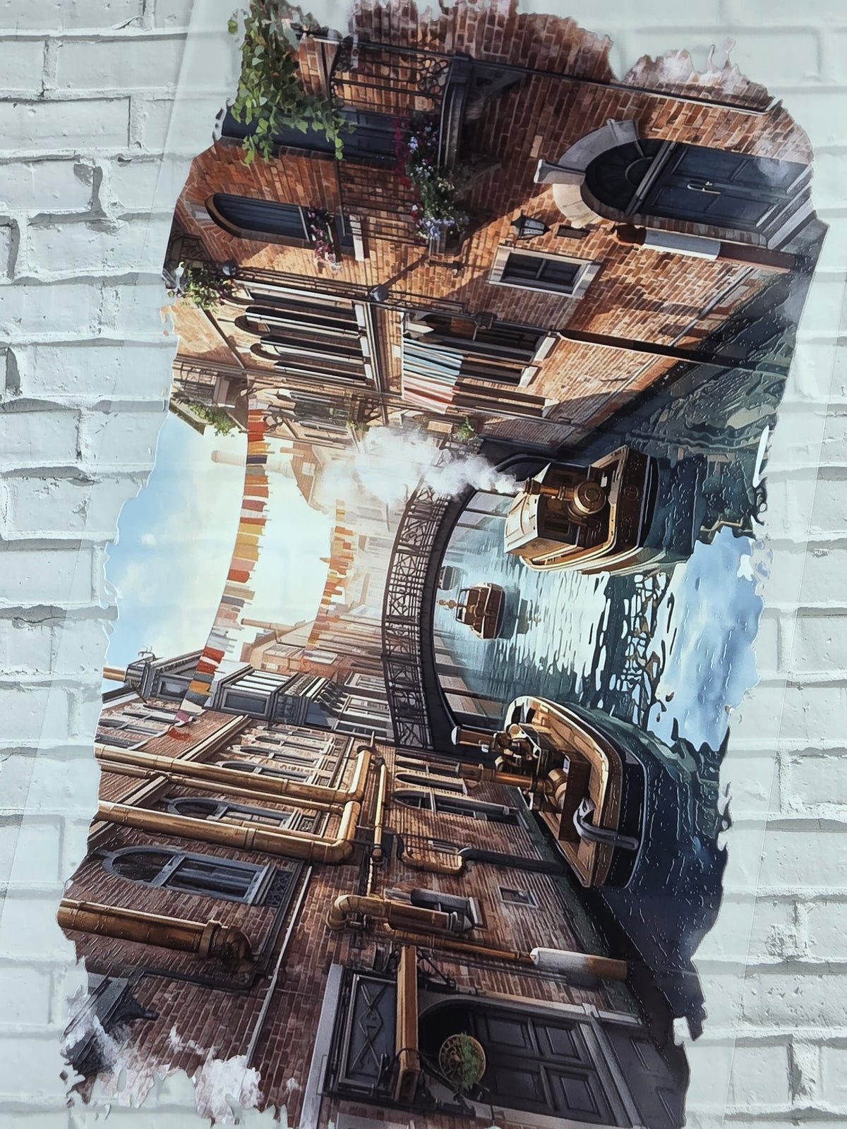 PET Tape XL 3D Stickerband Steampunk City 12cm x 1,50m