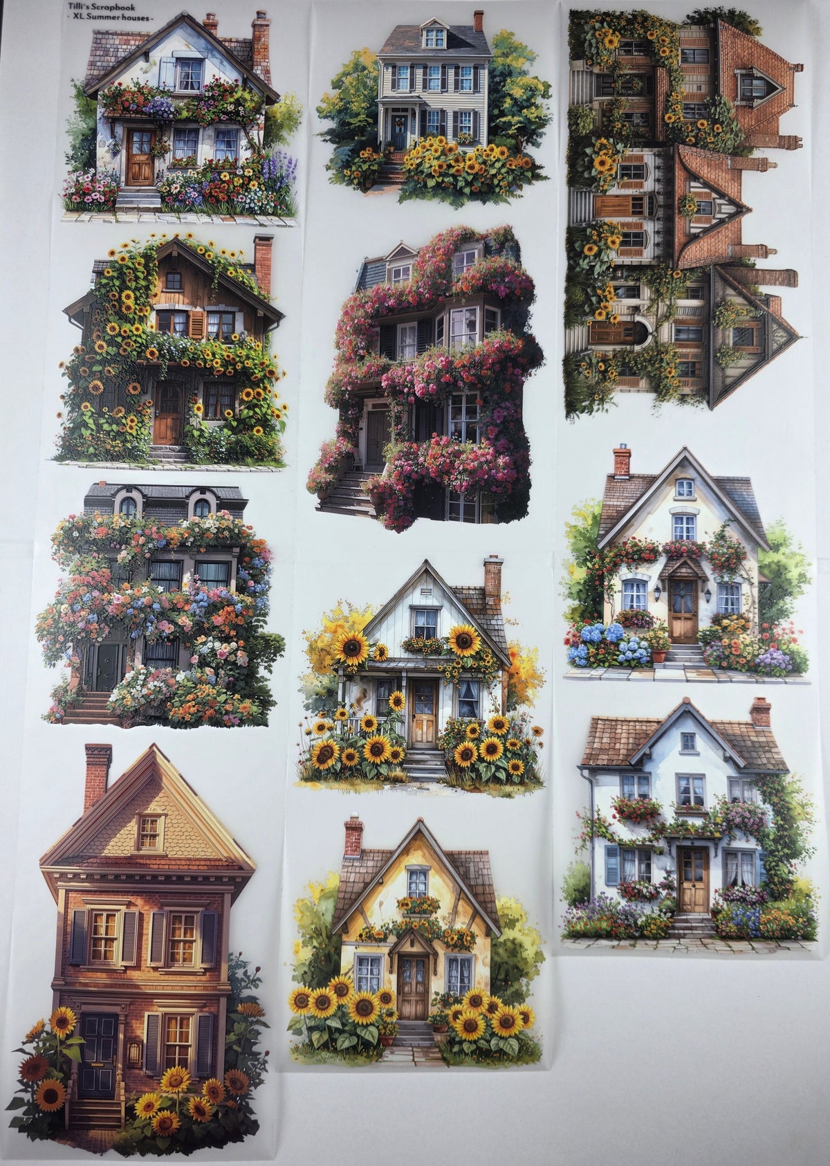 PET Tape XL 3D Stickerband Summer houses 12cm x 1,50m