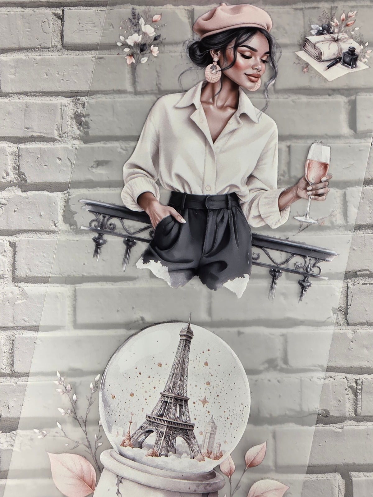 PET Tape 3D Stickerband Paris 7cm x 1,50m