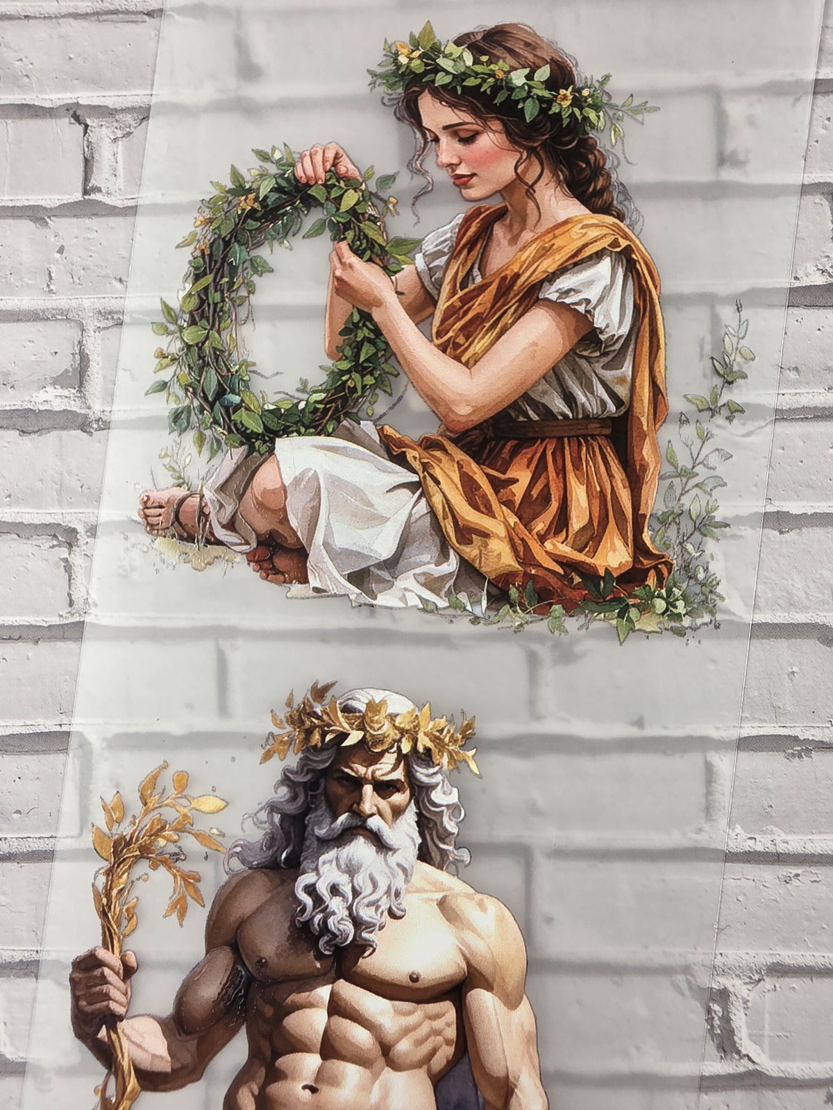 PET Tape 3D Stickerband NickisCollageArt Greek figures 7cm x 1,50m