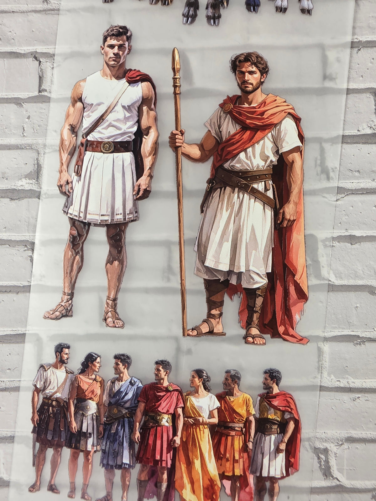 PET Tape 3D Stickerband NickisCollageArt Greek figures 7cm x 1,50m