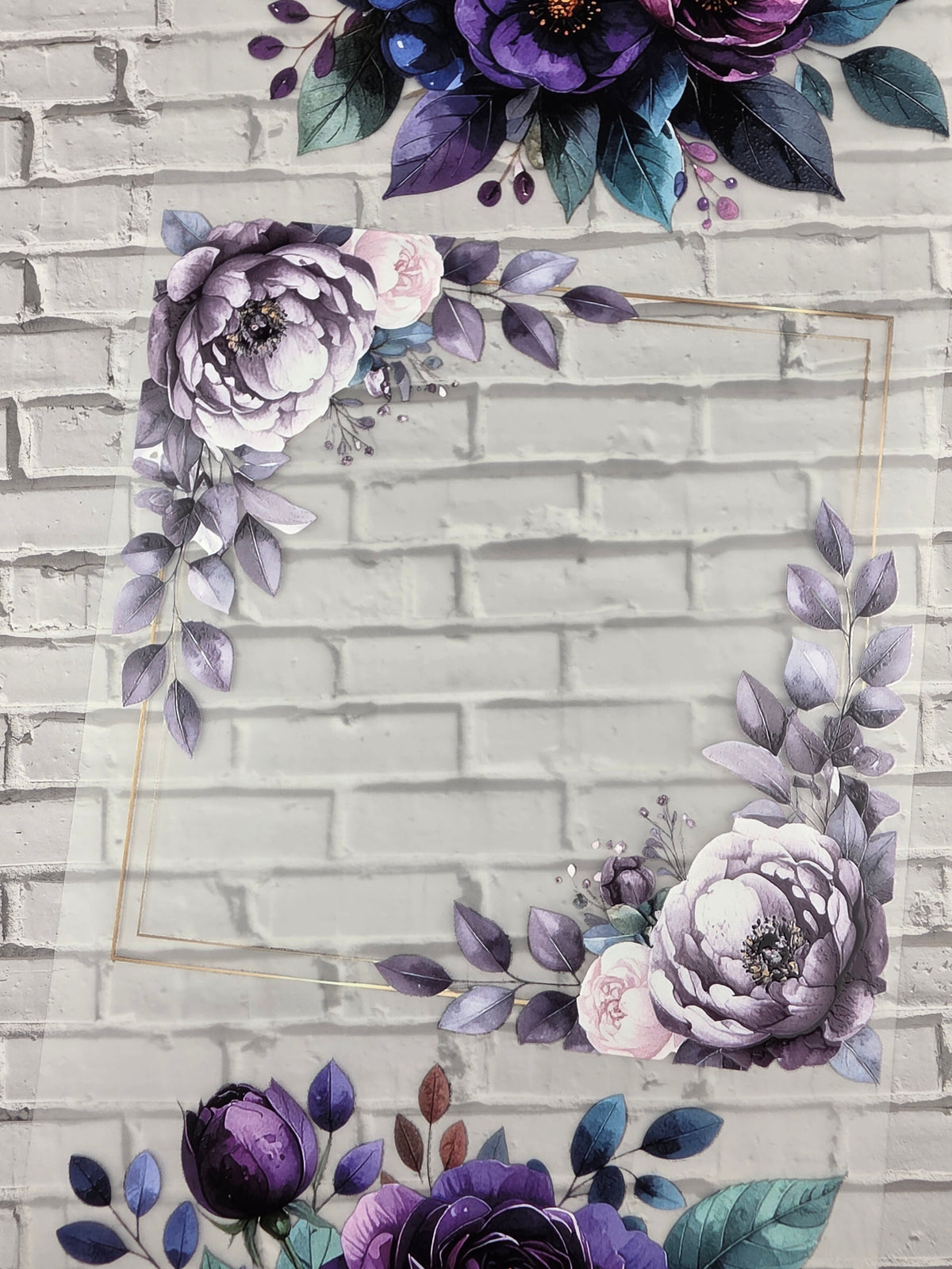 XL PET Tape 3D Stickerband Italien Plum Flowers 12cm x 1,50m