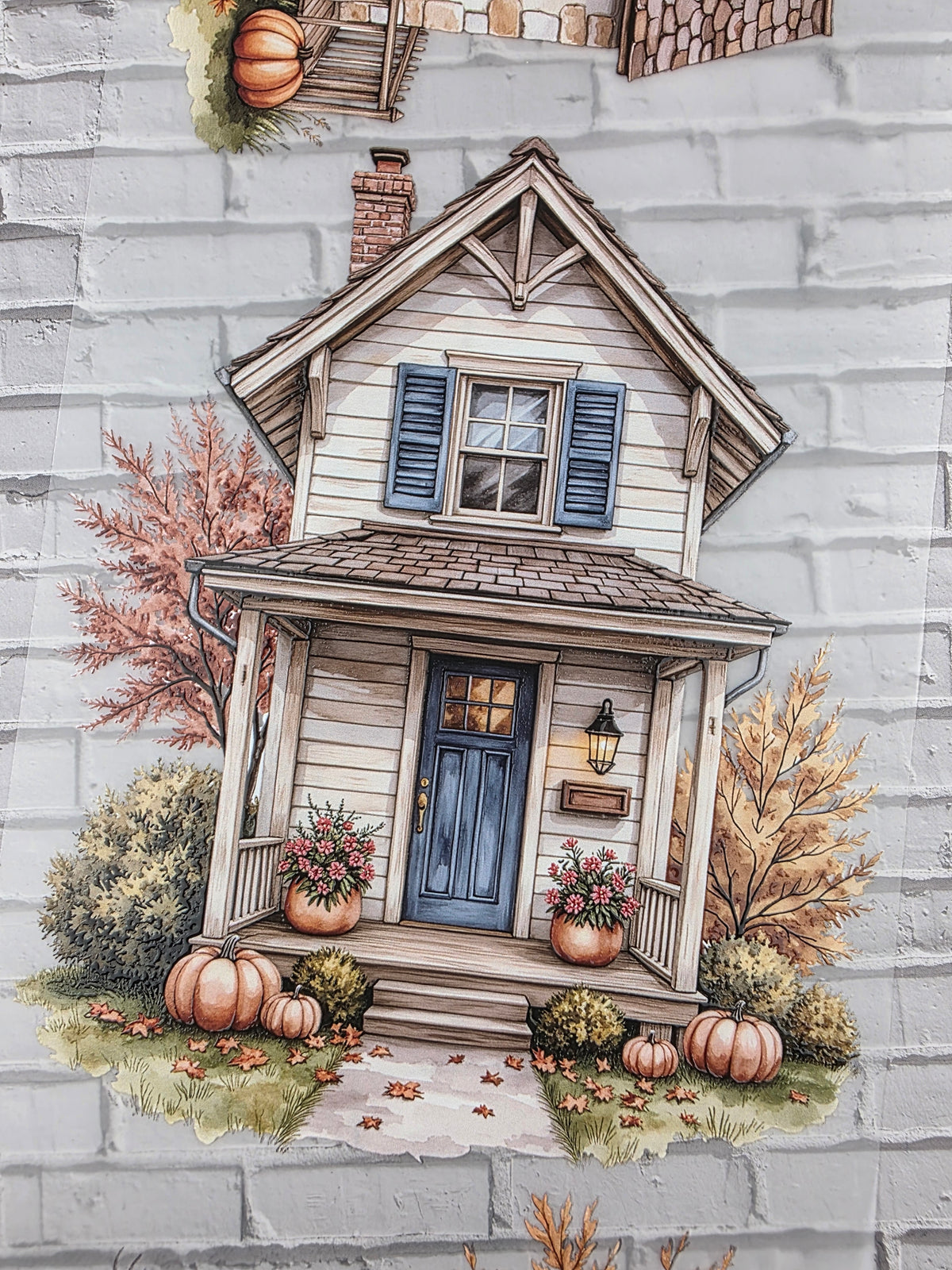 XL PET Tape 3D Stickerband Autumn Country Houses 12cm x 1,50m