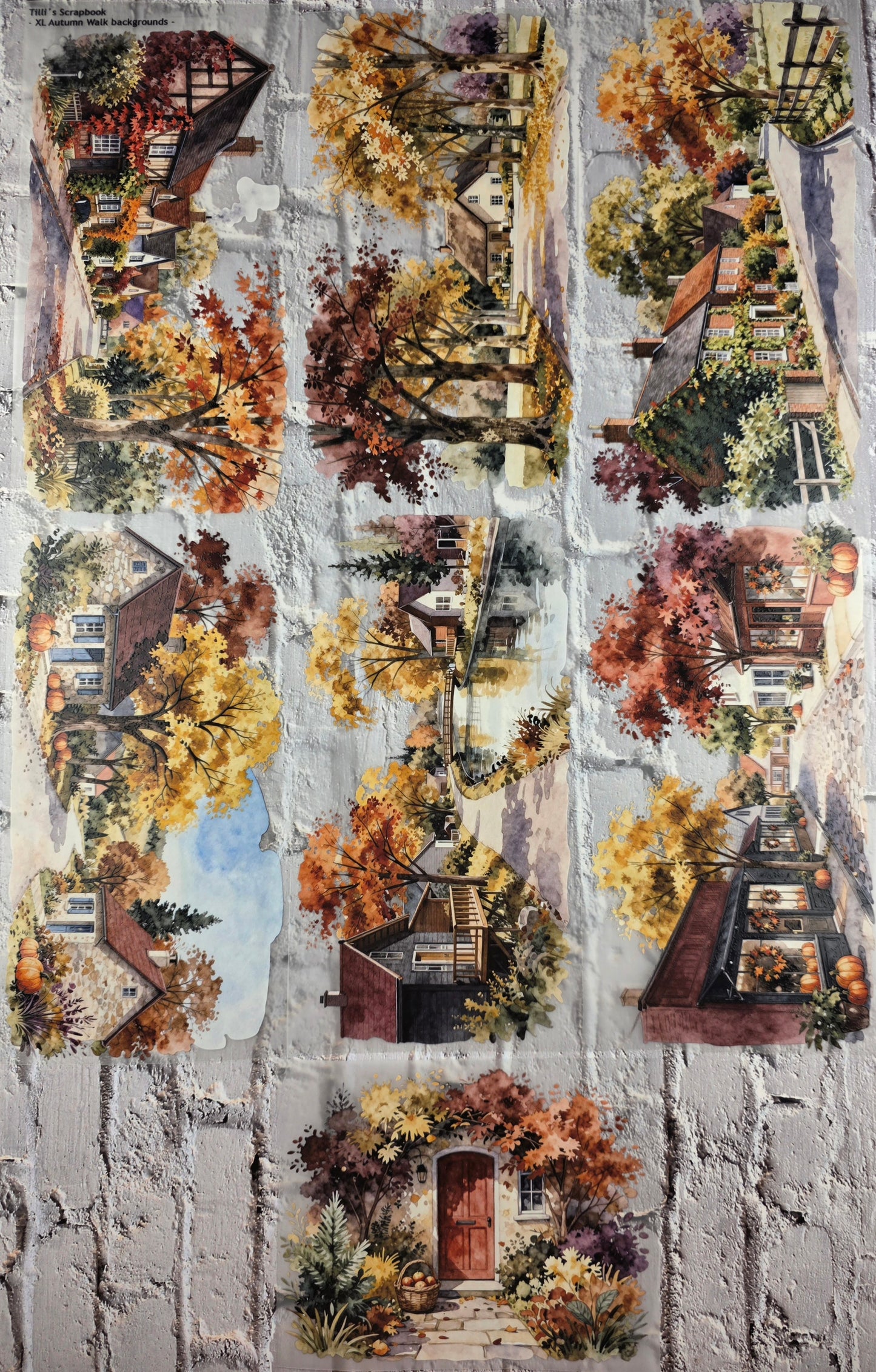 PET Tape XL 3D Stickerband Autumn Walk backgrounds 12cm x 1,50m