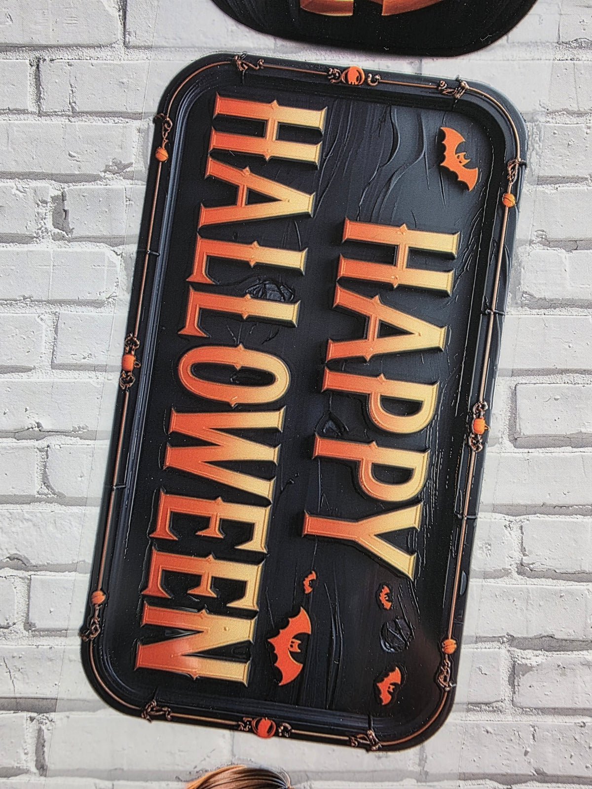PET Tape Sticker Halloween orange/black 7cm x 1.50m