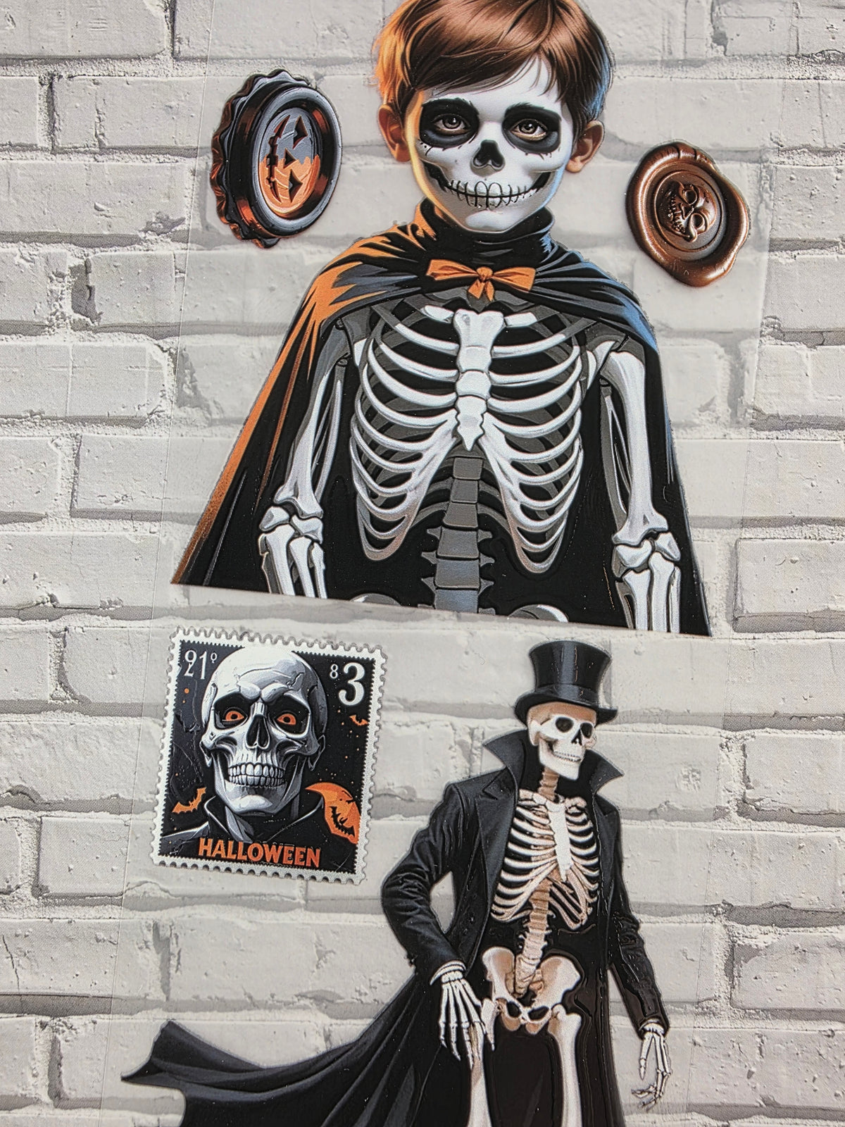 PET Tape Sticker Halloween orange/black 7cm x 1.50m