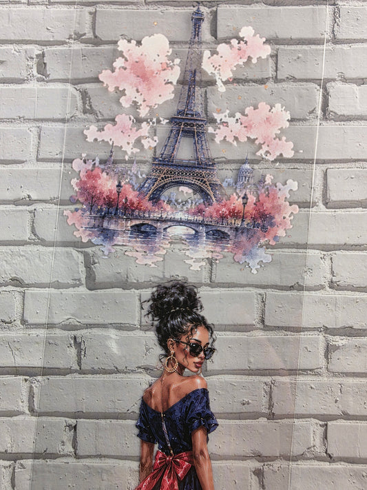 PET Tape clear 3D Stickerband Paris Vibes 7cm x 2,00m
