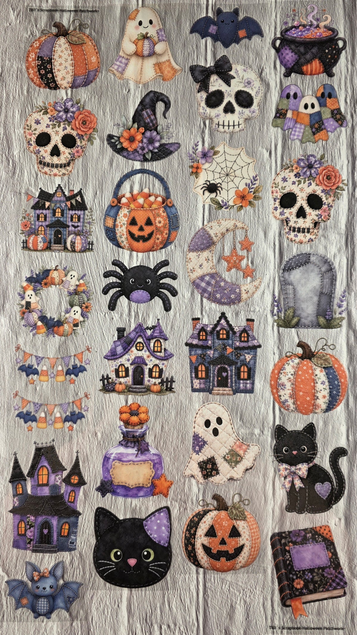 PET Tape clear PRE-CUT 3D Stickerband Halloween Patchwork 7cm x 2,00m