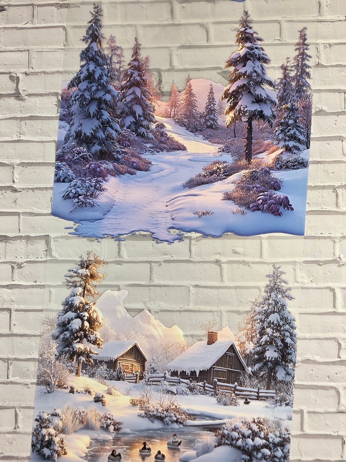 XL PET Tape matt 3D Stickerband Winter Landscape Elements 12cm x 1,50m