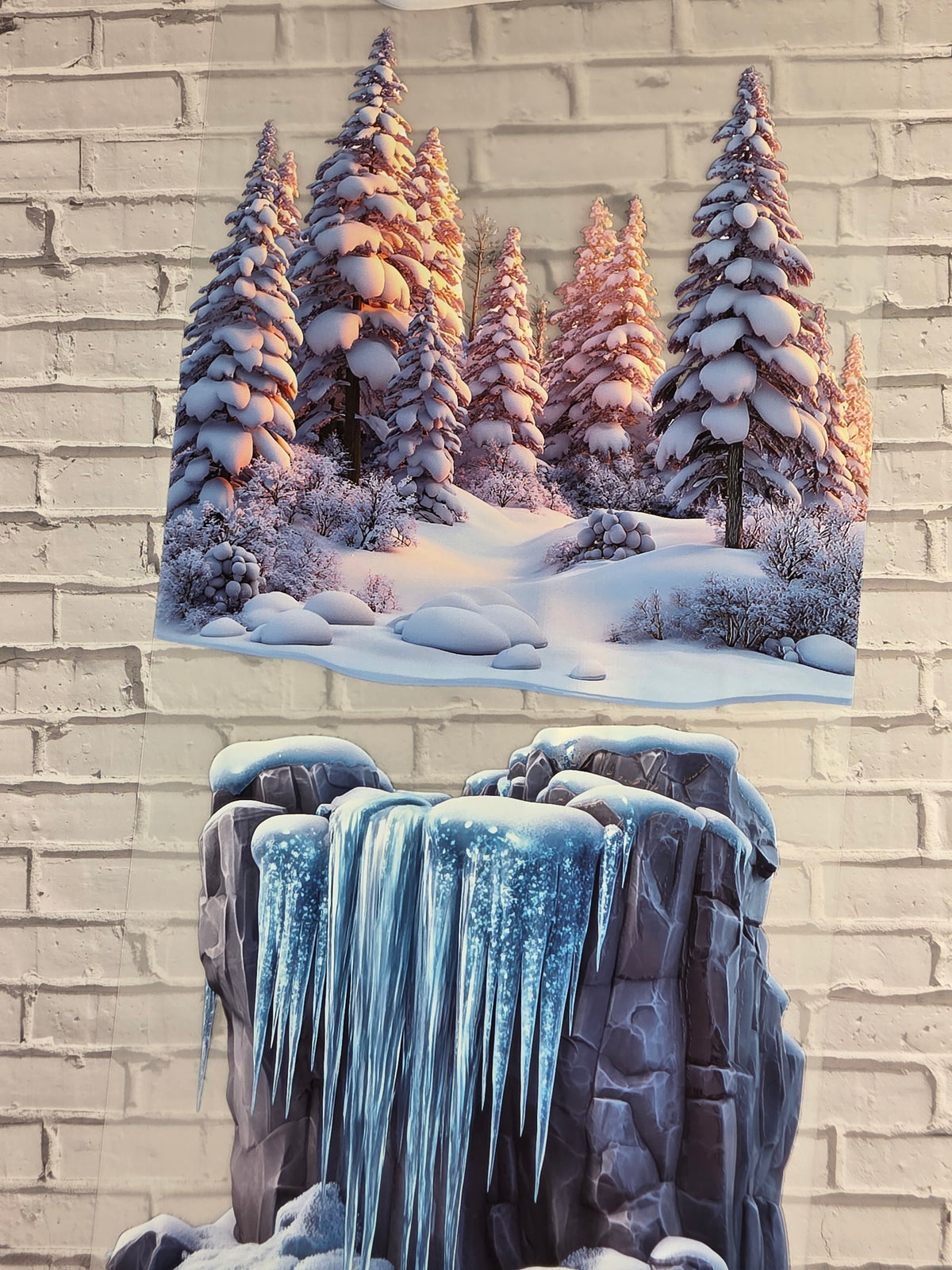 XL PET Tape matt 3D Stickerband Winter Landscape Elements 12cm x 1,50m